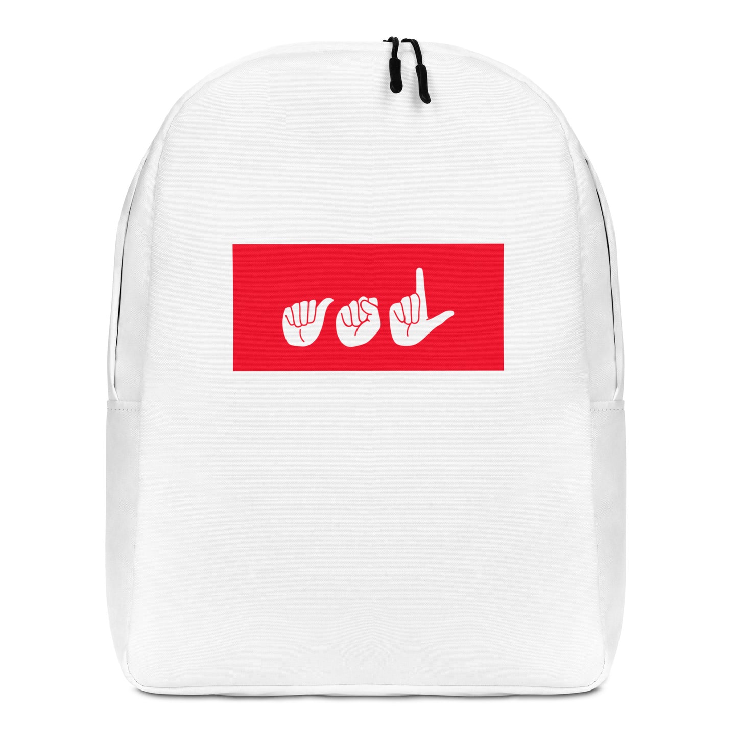 White ASL Minimalist Backpack